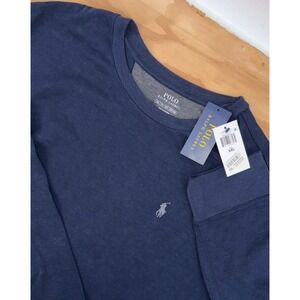 Polo Ralph Lauren Men's Sweatshirt XXL 2XL‎ Navy Blue Luxury Jersey Crewneck New